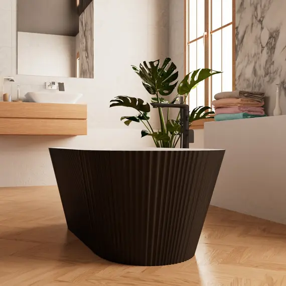 Ванна акриловая Frank F6103 White/Black  170х75