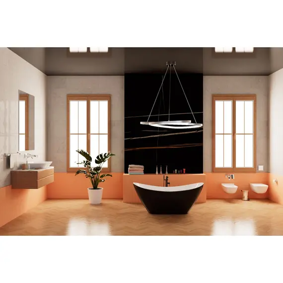 Ванна акриловая  Frank F6107 White/Black 170х75