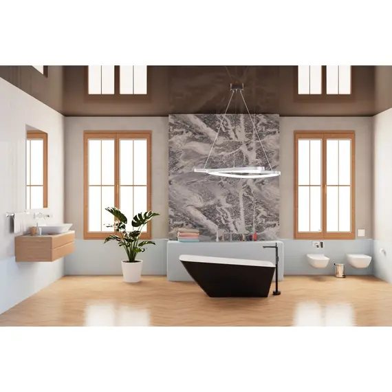 Ванна акриловая Frank F6106 White/Black 170х80