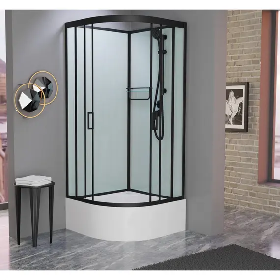 Душевая кабина Frank F400/2 М Black матовое стекло