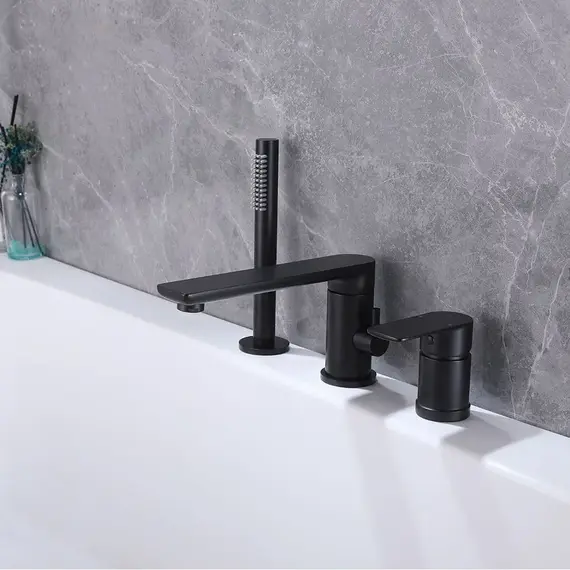 Смеситель на борт ванны ACWEN BN328039B черный