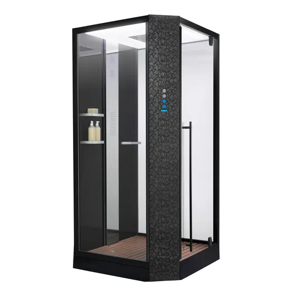 Душевая кабина прямоугольная с паром Orans SR-89101RS/LS Black  L/R