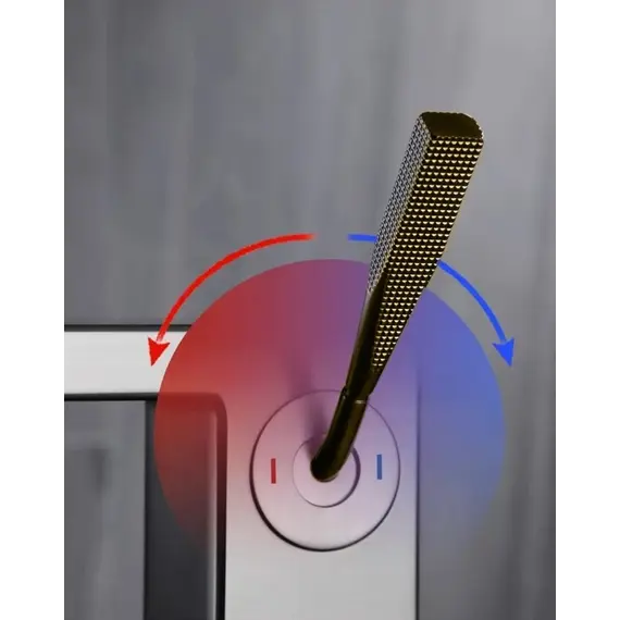 Смеситель для накладной раковины ACWEN 2331С матовое золото