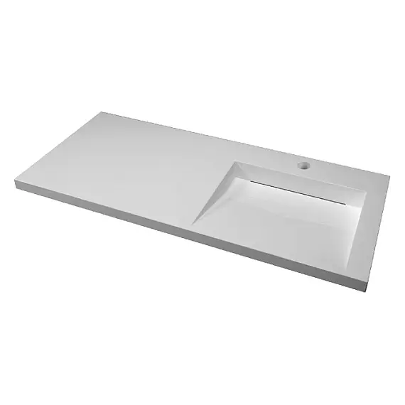 Тумба подвесная с раковиной  "Даллас ЛЕОН 120", Люкс белая, PLUS