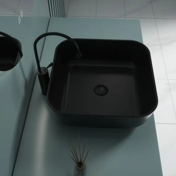 Раковина накладная "ERCINA-N" (matt black)