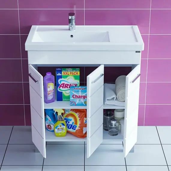 Тумба напольная СаНта Омега 80 без раковины ,3 дверцы