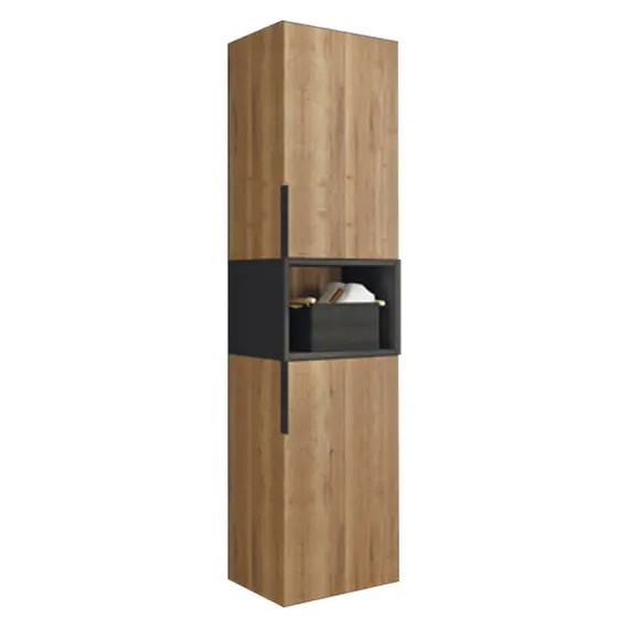 Comforty. Шкаф-колонна Штутгарт-40 дуб тёмно-коричневый