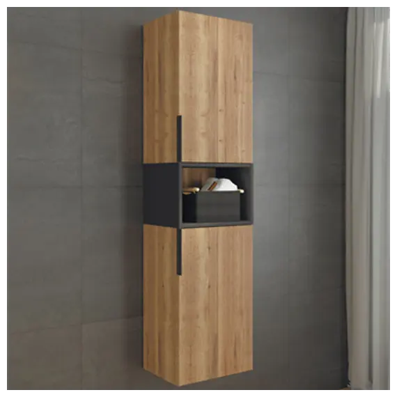 Comforty. Шкаф-колонна Штутгарт-40 дуб тёмно-коричневый