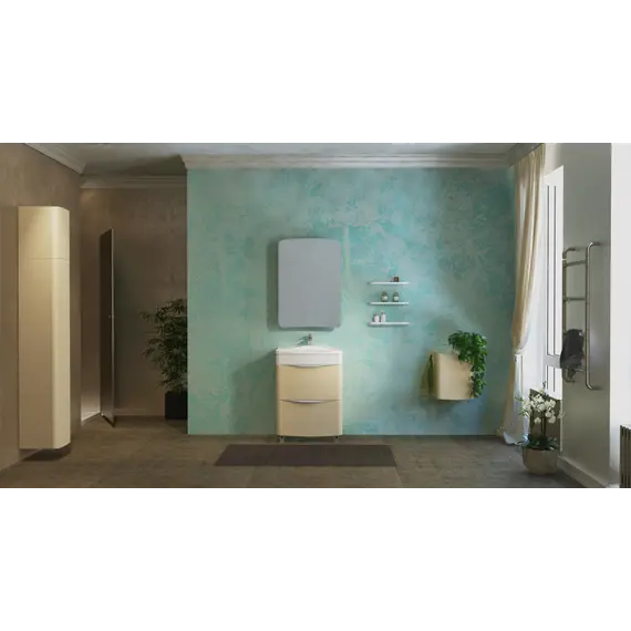 Шкаф подвесной Velvex Iva 45 светлый лен