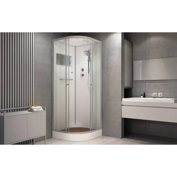 Душевая кабина AvaCan D09 матовое/хром , низкий поддон
