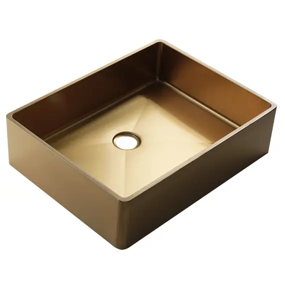 Раковина D4837G Castle MELANA ProfLine 1,2 мм золото накладная, Сифон, донный клапан