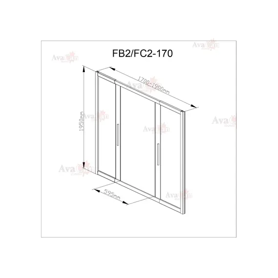 Душевая дверь в нишу AvaCan FB2