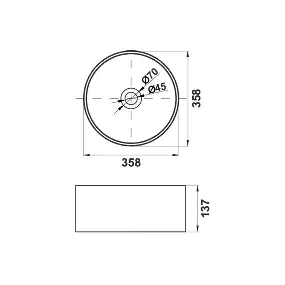 Раковина MELANA MLN-320357MG матовая серая