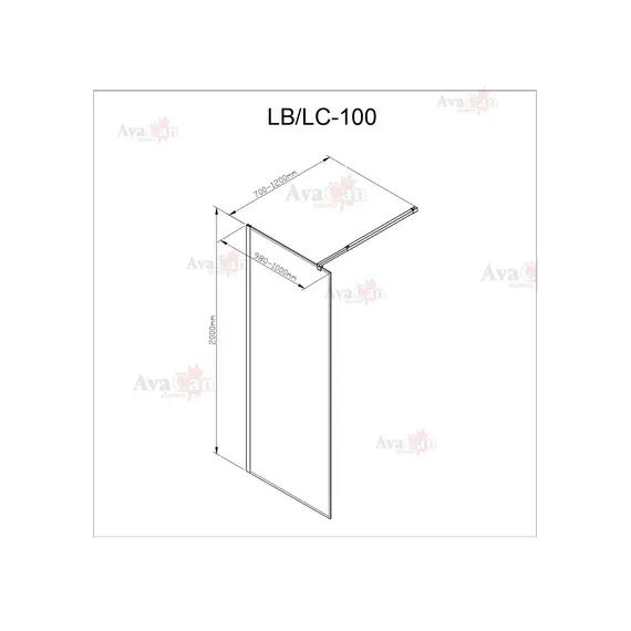 Душевая перегородка AvaCan LB 100/110/120