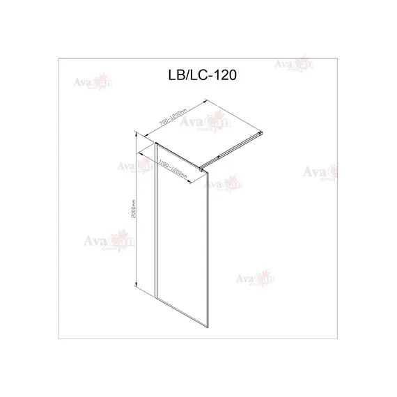 Душевая перегородка AvaCan LB 100/110/120