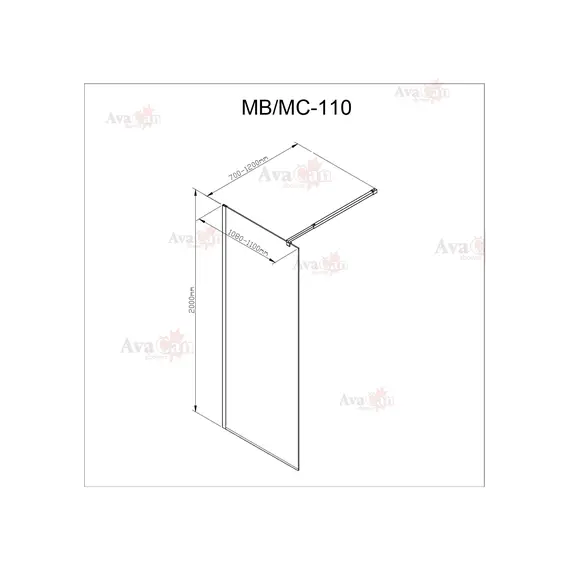 Душевая перегородка AvaCan MC 100/110/120 MT