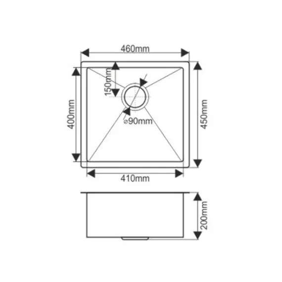 Мойка D4645HG MELANA ProfLine 1,2/200 ЗОЛОТО врезная