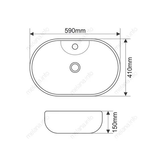Раковина MELANA MLN-7734