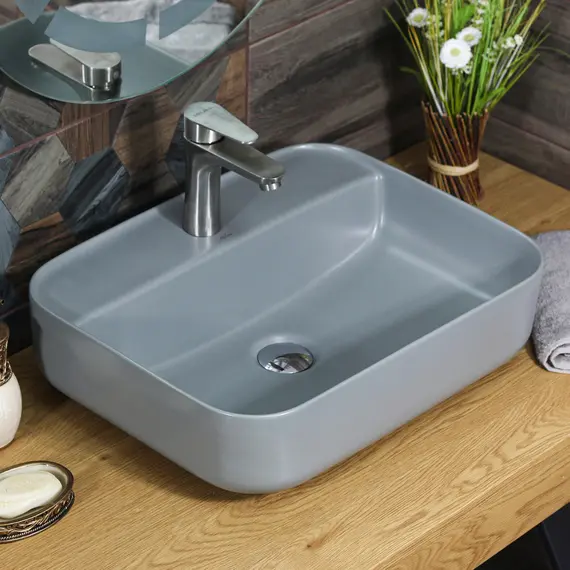 Раковина MELANA MLN-320355MG матовая серая