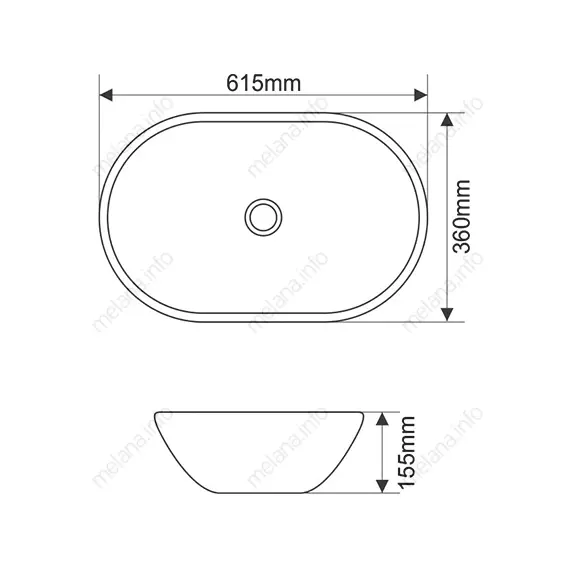 Раковина MELANA MLN-7811AMB (матовая черная)