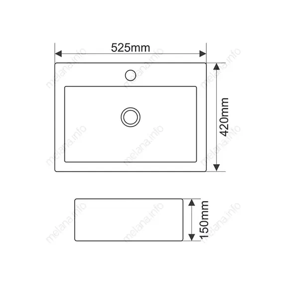 Раковина MELANA MLN-7033