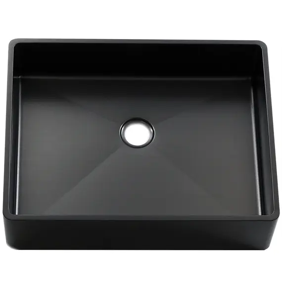 Раковина D4837B Castle MELANA ProfLine 1,2 мм черная накладная, Сифон, донный клапан