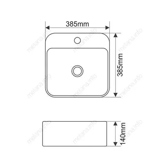 Раковина MELANA MLN-A423B