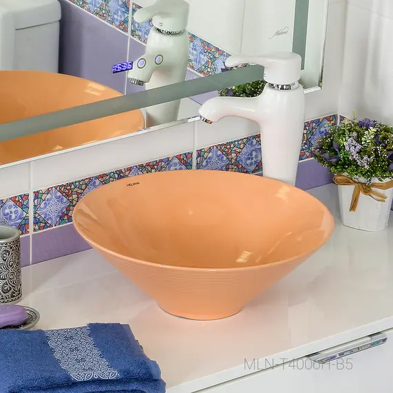 Раковина MELANA MLN-7020-B5(T4006H-B5) (персиковая)
