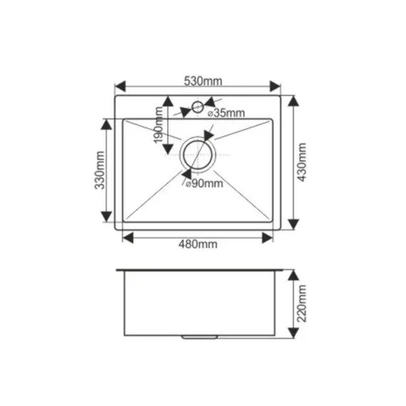 Мойка D5343H MELANA ProfLine 3,0/220 САТИН врезная