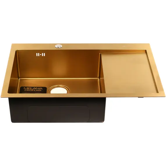 Мойка D7851HG-R MELANA ProfLine 3,0/220 ЗОЛОТО врезная  правая