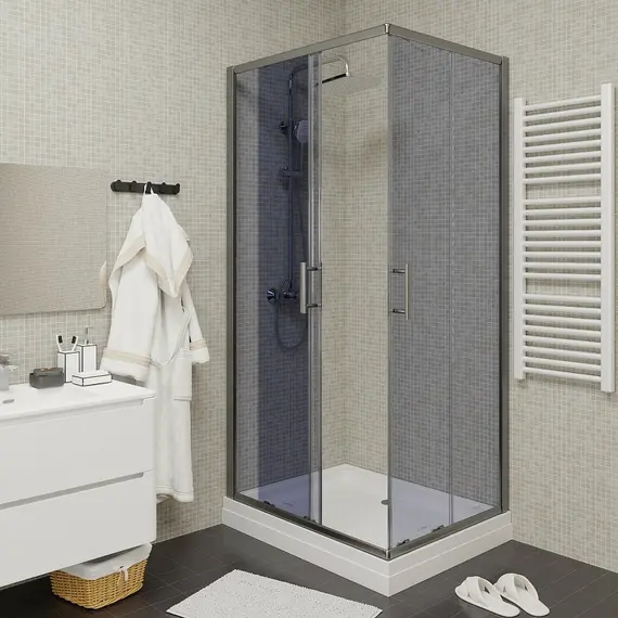 Душевой уголок Quadro QZ71S/QZ81S PARLY с поддоном, тонированное