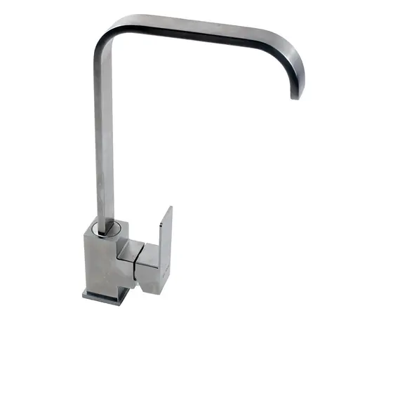 Смеситель д/кухни MELANA-F8113 нерж.сталь, однорычажный, сатин, высокий излив