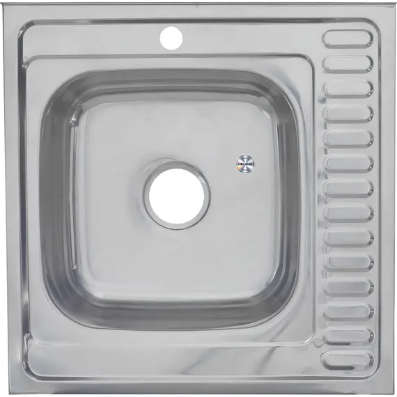 Мойка 6060 L/R  MELANA 0,6/160 декор/полированная  накладная  с сифоном