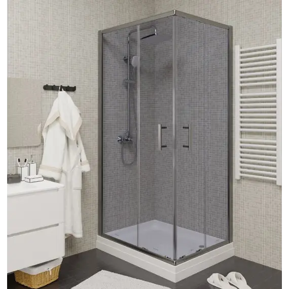 Душевой уголок Quadro QZ71S/QZ81S PARLY с поддоном, тонированное