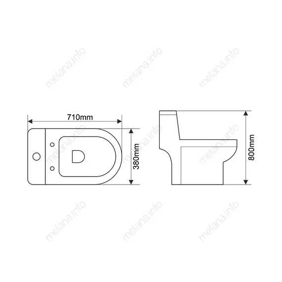 Унитаз-моноблок MELANA MLN-2806D/2012D