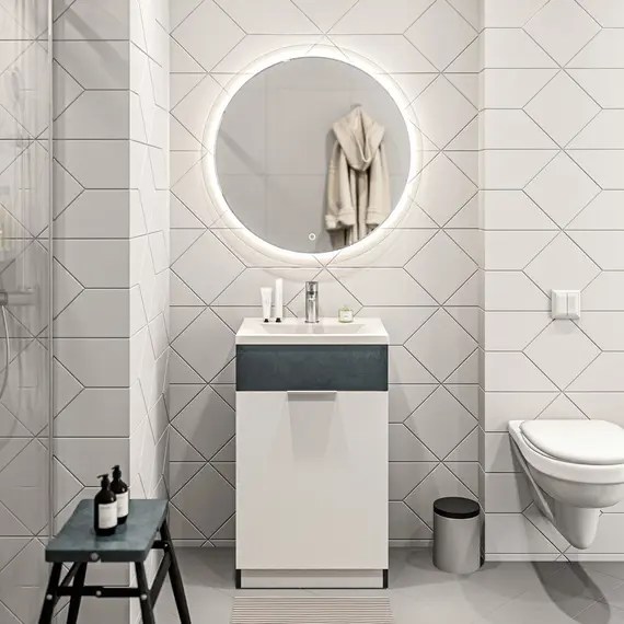 Зеркало 1Marka Amour 80 круглое, с сенсором