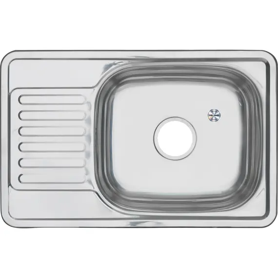 Мойка 6642 U MELANA 0,6/0,8/160 врезная  с сифоном