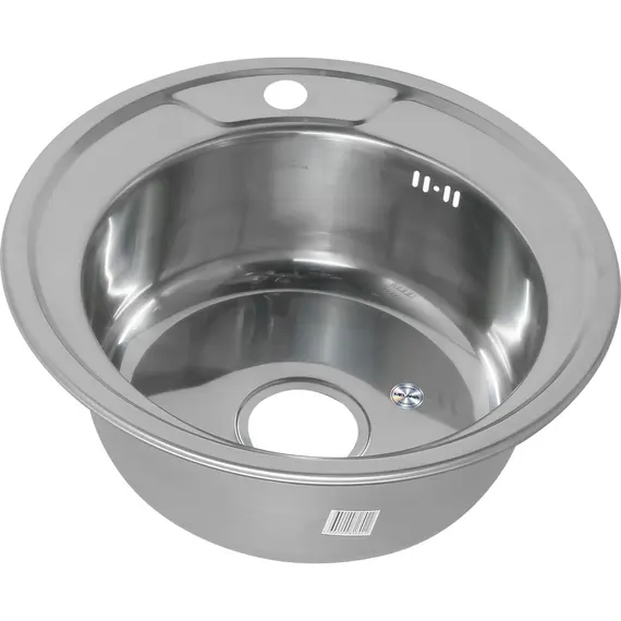 Мойка 490P MELANA 0,6/0,8/160 полированная врезная с сифоном