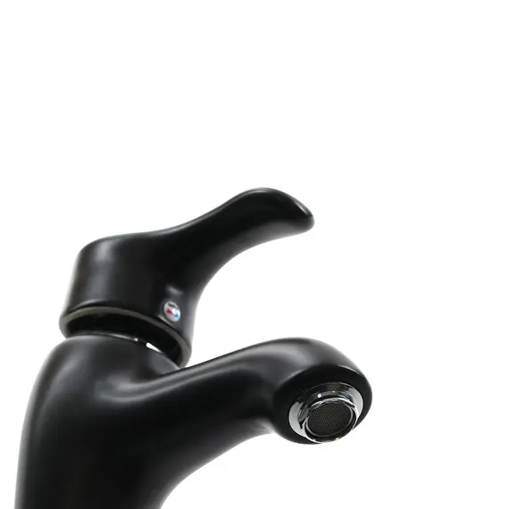 Смеситель д/ум MLN-F-002CBK-M керамический, однорычажный, черный матовый