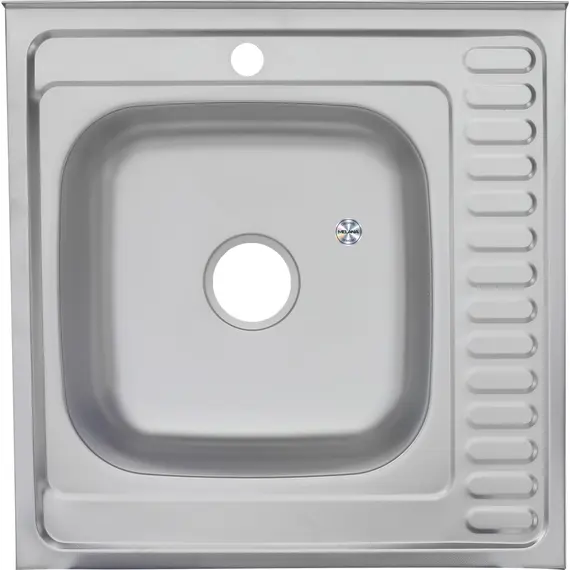 Мойка 6060 L/R  MELANA 0,6/160 декор/полированная  накладная  с сифоном