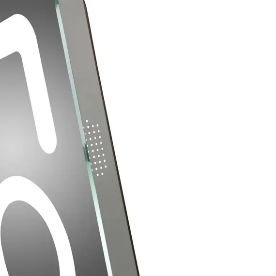 Зеркало с LED-подсветкой MELANA-8060 подогрев / часы / космет.зеркало (MLN-LED091/B)