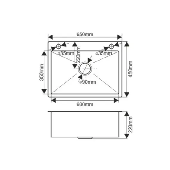 Мойка H6545 MELANA ProfLine 3,0/200 САТИН врезная  с коландером