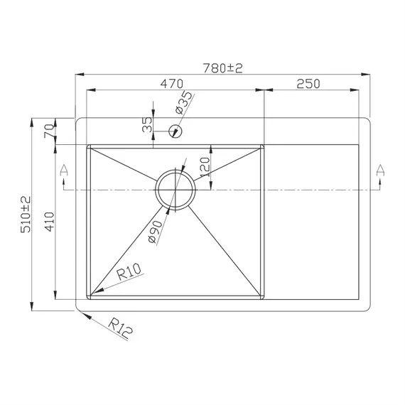 Мойка D7851HB-L MELANA ProfLine 3,0/220 ГРАФИТ врезная  левая