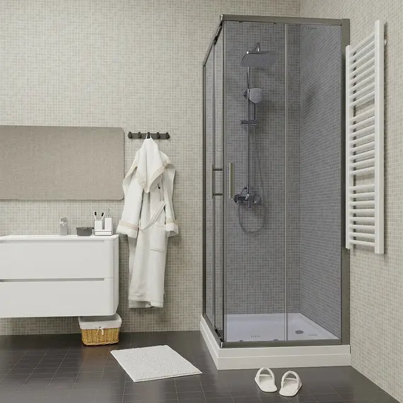 Душевой уголок Quadro QZ71S/QZ81S PARLY с поддоном, тонированное