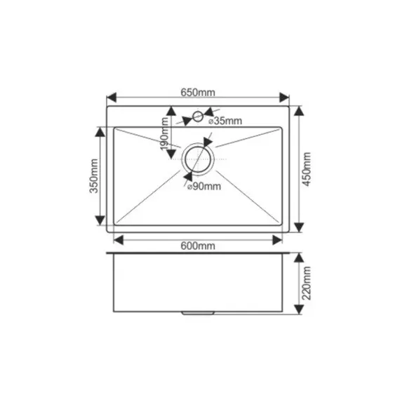Мойка D6545HG MELANA ProfLine 3,0/220 ЗОЛОТО врезная