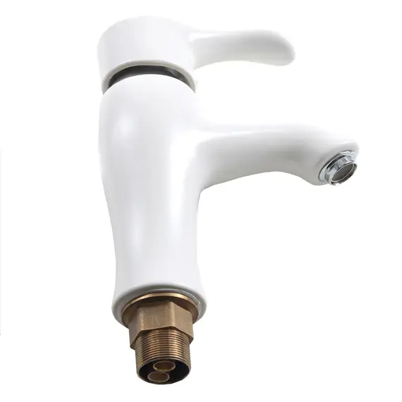 Смеситель д/ум MLN-F-002-M керамический, однорычажный, белый матовый