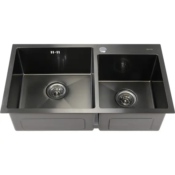 Мойка S7843HB MELANA ProfLine 3,0/220 ГРАФИТ 2-я чаша, врезная
