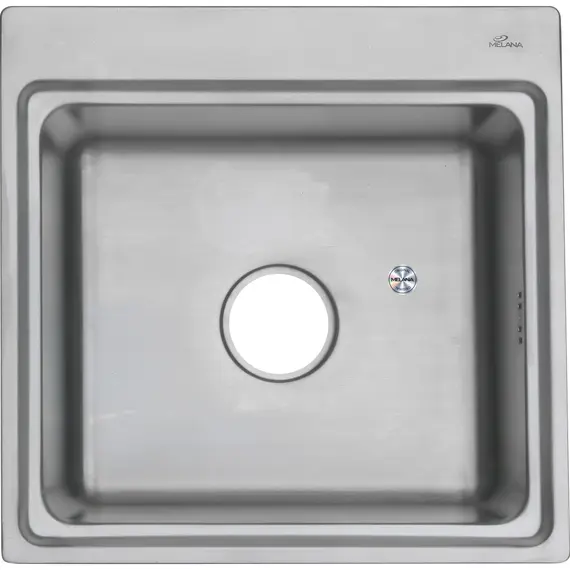 Мойка 4948 MELANA ЛЮКС 1,0/220 САТИН врезная  с сифоном