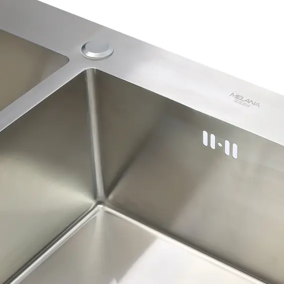 Мойка DS8045H MELANA ProfLine 3,0/220 САТИН 2-я чаша, врезная