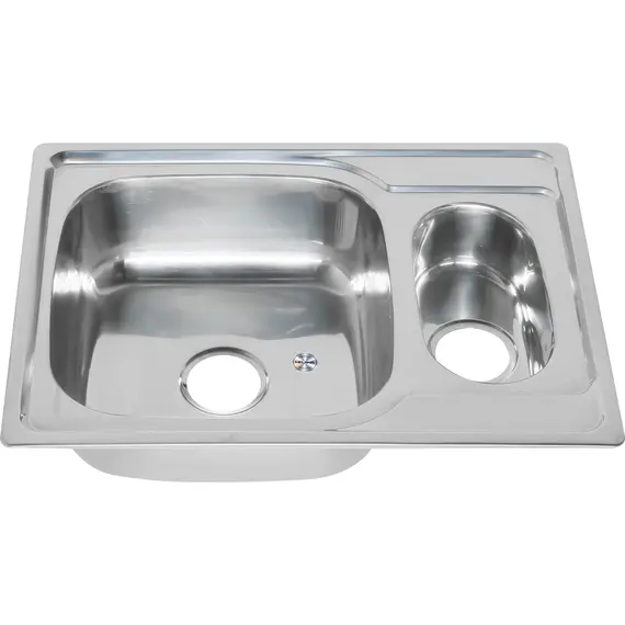 Мойка 6950S U MELANA 0,6/0,8/160 1,5-я чаша врезнаяс сифоном